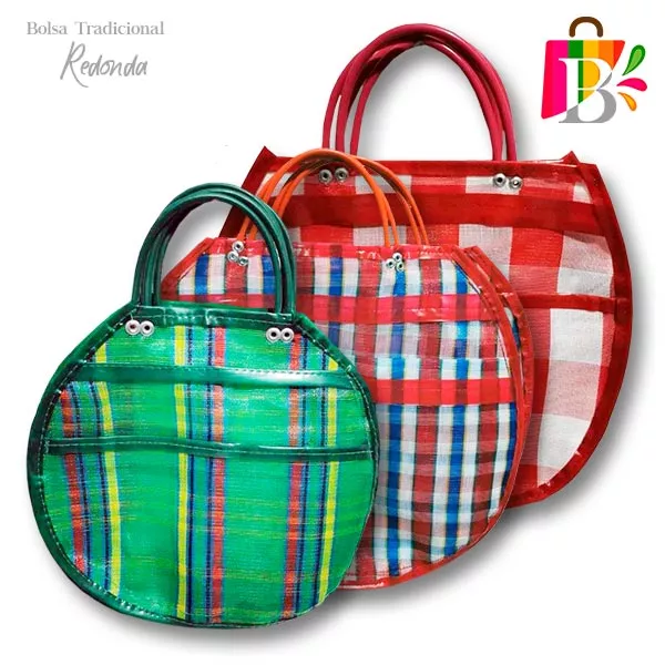 Bolsas tradicionales de marcado redondas y coloridas